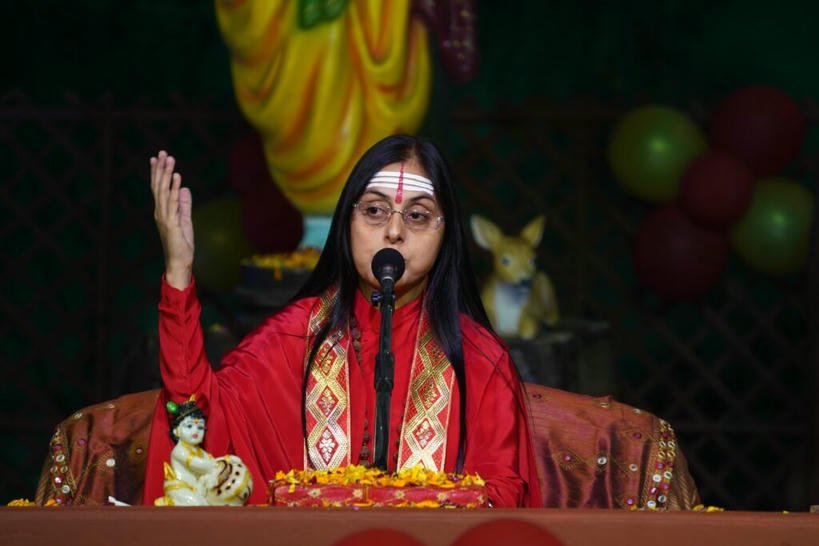 दिव्य ज्योति जाग्रति संस्थान की ओर से श्रीमद्भागवत साप्ताहिक कथा ज्ञानयज्ञ के अंर्तगत चतुर्थ दिवस ।